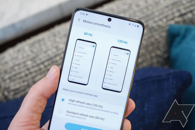 三星S20屏幕刷新率自动降到60Hz如何办 可不可以固定120Hz