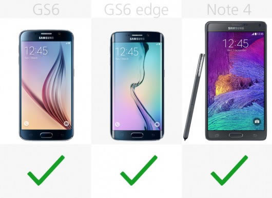 三星Galaxy S6/S6 Edge与Galaxy Note4性价比区分