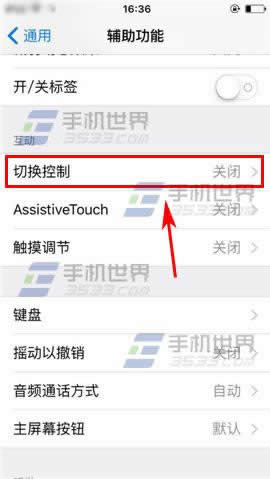 苹果iPhone6S切换控制设置方法_iphone指南