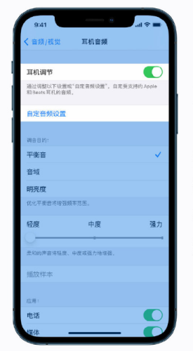 iPhone12如何调整音频与视觉设置