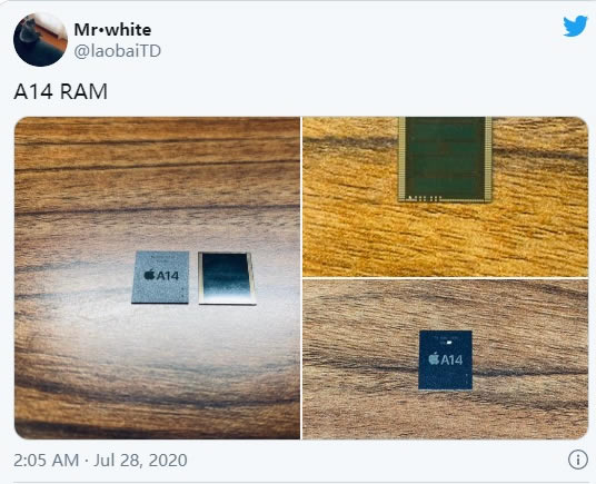 iphone12最新消息:苹果 iphone12/Pro A14 RAM 组件照片曝光  _手机资讯