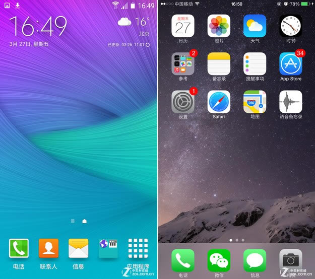 三星S6和iPhone6哪个好用 三星S6与iPhone6对比评测图文详解_手机评测_手机学院_本站