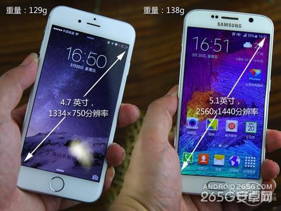 三星S6和iPhone6该买哪个?两款手机详细对比_手机评测_手机学院_本站
