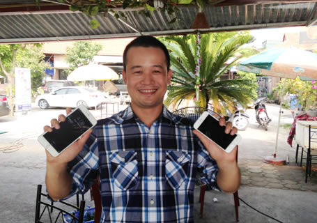 点击查看大图 偷跑?iPhone 6/6 Plus 真机提前在中国、越南出现(对比图/视频)_手机资讯_手机学院_本站