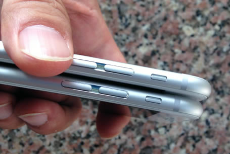 点击查看大图 偷跑?iPhone 6/6 Plus 真机提前在中国、越南出现(对比图/视频)_手机资讯_手机学院_本站