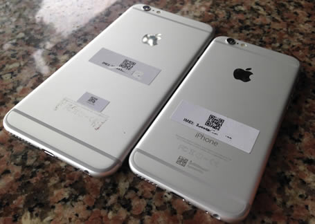 点击查看大图 偷跑?iPhone 6/6 Plus 真机提前在中国、越南出现(对比图/视频)_手机资讯_手机学院_本站