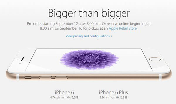 港行iPhone6/iPhone6 Plus今日下午3点接受预订 详细价格出炉_苹果手机_手机学院_本站