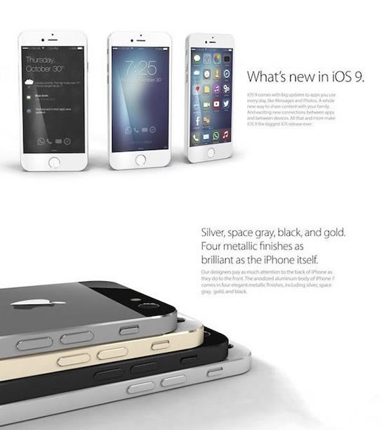 苹果iPhone7概念机图片欣赏 4.7寸高清屏幕iOS9系统