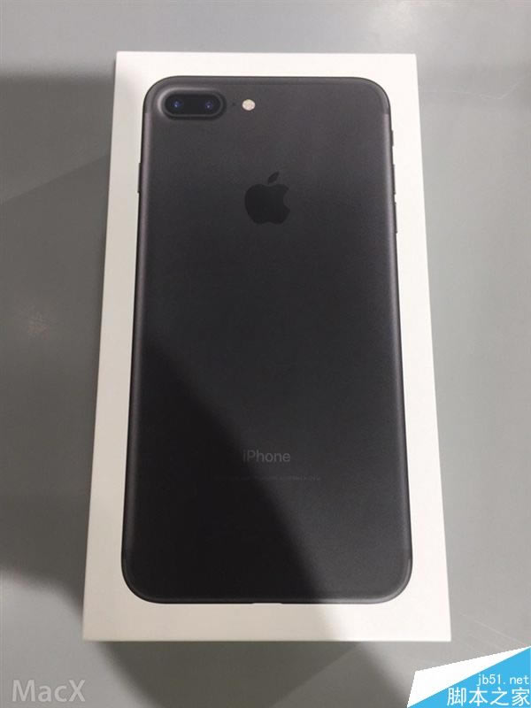 网友晒出iPhone 7 Plus国行开箱图 磨砂黑版本也很帅_苹果手机_手机学院_本站