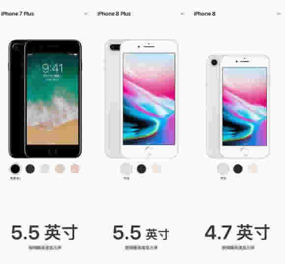 苹果iphone8/8plus/7plus手机参数所有方面对比 谁更胜一筹？