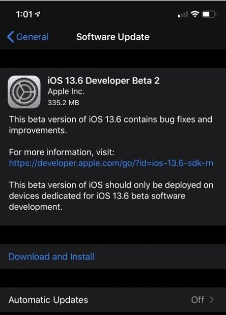 iOS13.6Beta2如何升级 iOS13.6Beta2更新内容及升级方法