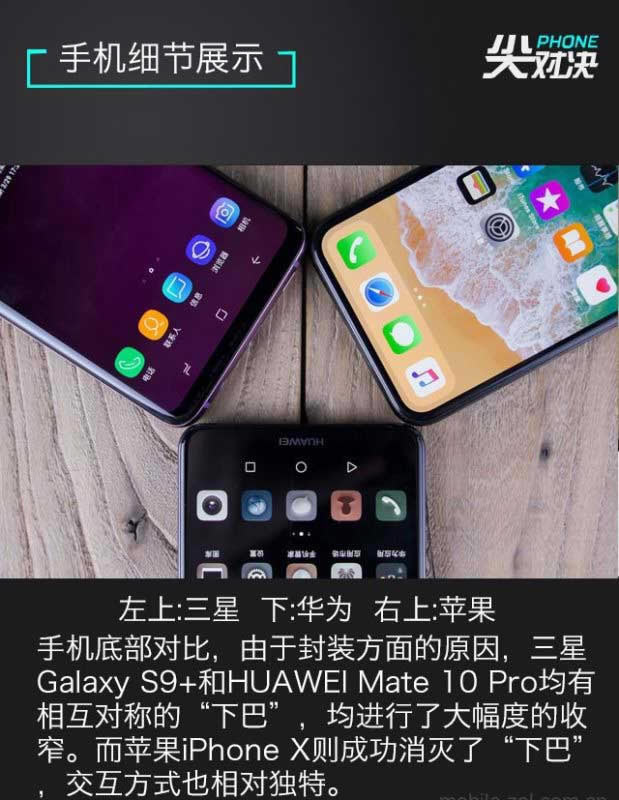 谁是顶级旗舰机?三星Galaxy S9+、iPhone X和华为Mate10 Pro详细对比评测_手机评测_手机学院_本站
