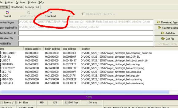 联想a300 线刷固件可救砖 刷机教程