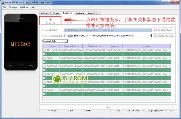 中兴Blade A1救砖图文教程 C880U线刷救砖图文教程