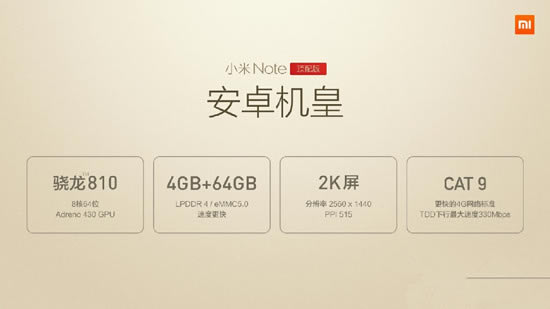 号称“安卓机皇”的小米Note顶配版