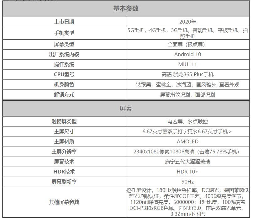 小米10ultra参数设置 小米10ultra如何