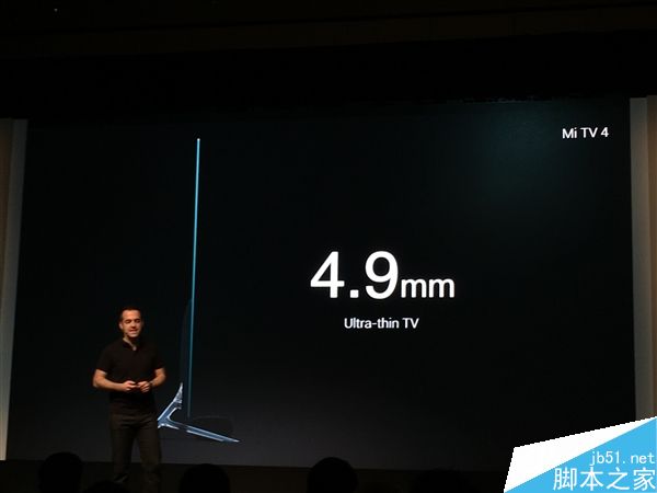 小米电视4美国亮相:机身最薄仅4.9mm_电视盒子_硬件教程_本站