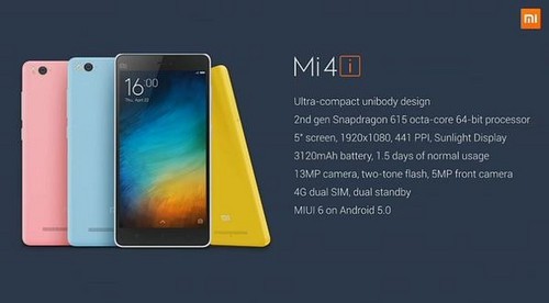 骁龙615/1272元 小米4i在印度正式发布